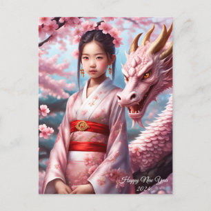 Carte Postale Année du dragon 2024
