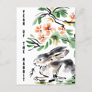 Carte Postale Année du lapin
