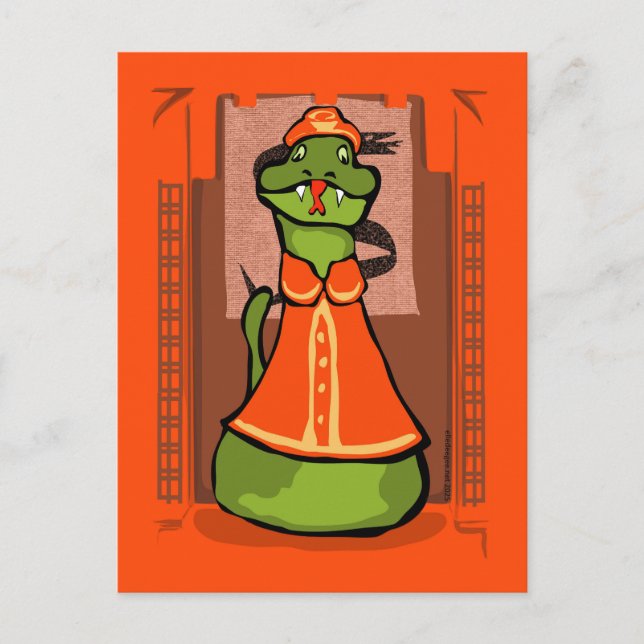 Carte Postale Année stupide du serpent (Devant)