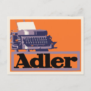 Carte Postale Années 1930 rétro machine à écrire allemande
