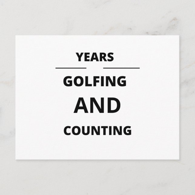 CARTE POSTALE ANNÉES DE GOLFING ET DE COMPTE (Devant)