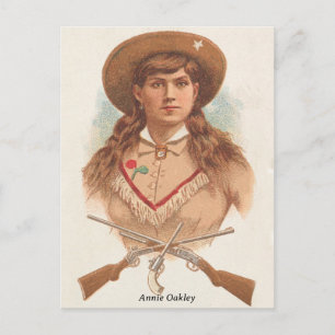 Carte Postale Annie Oakley vintage Lithographe Portrait