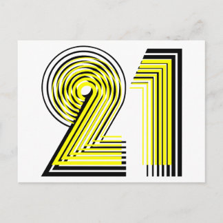 Carte Postale Anniversaire 21 ans