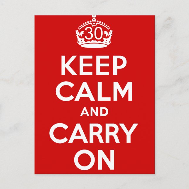 Carte Postale Anniversaire 30 ans (Devant)