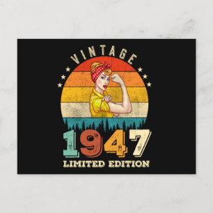 Carte Postale Anniversaire 78 Ans 1947 Vintage 78e Anniversaire 
