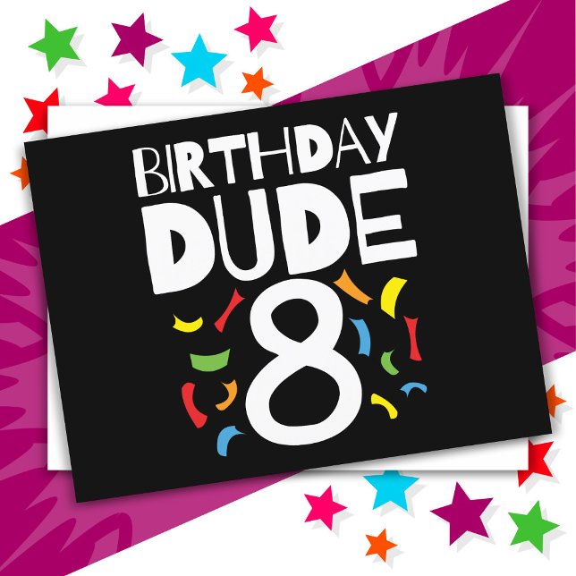 Carte Postale Anniversaire 8 ans garçon fête Anniversaire mec 8 (Créateur téléchargé)