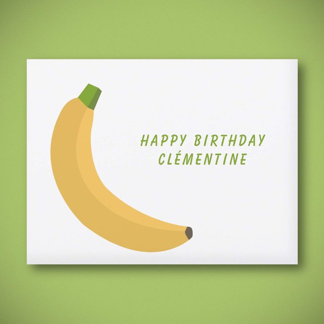 Carte Postale Anniversaire Banane (Banana Birthday Postcard)