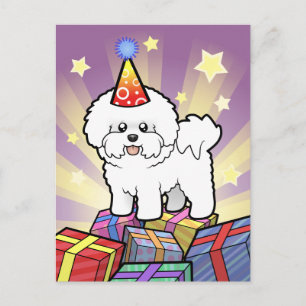 Carte Postale Anniversaire Bichon Frise