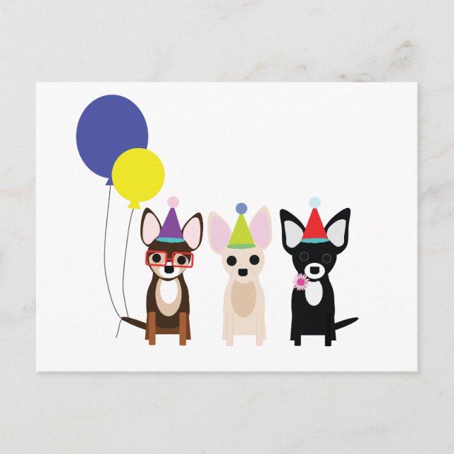 Carte Postale anniversaire-chihuahuas-stelieandco (Devant)