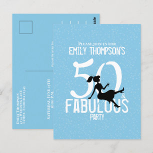 Carte Postale Anniversaire Cinquante et fabuleux cocktails moder