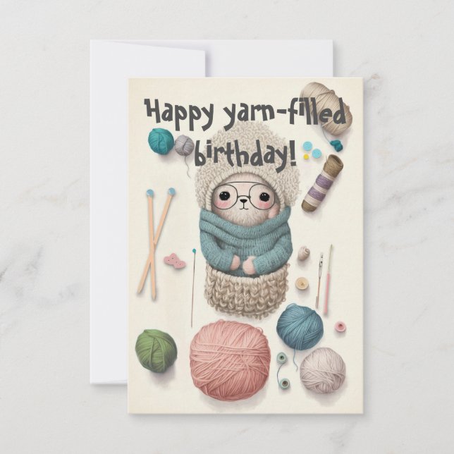 Carte postale Anniversaire Crochet Lover Illustrat (Devant)
