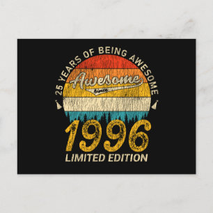 Carte Postale anniversaire de 25 ans 1996 stupéfiant depuis 25e 