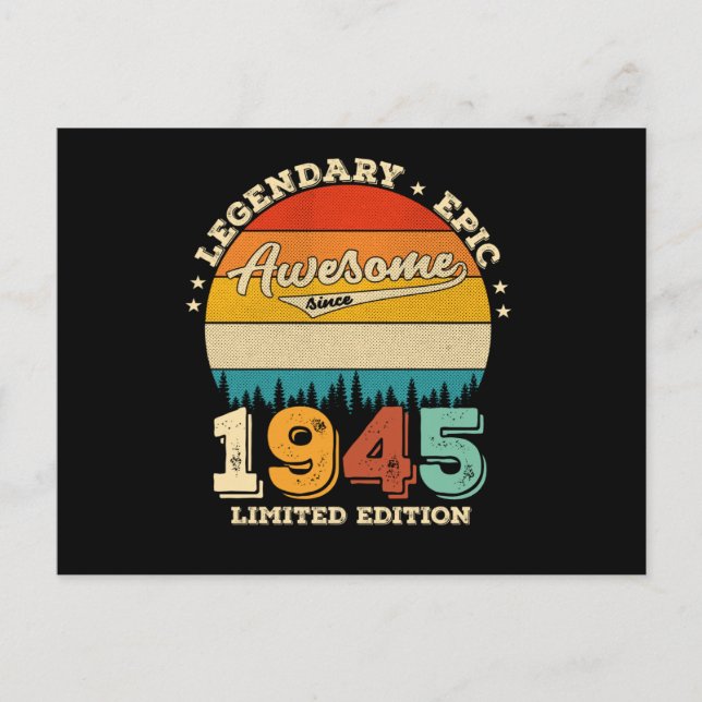 Carte Postale anniversaire de 70 ans 1955 merveilleux 70e annive (Devant)