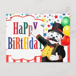 Carte Postale Anniversaire de enfant de l'ours polaire de cirque