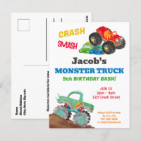 Anniversaire de Fête de Truck Monster Smash Crash 