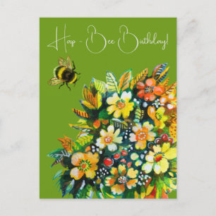 Carte Postale Anniversaire de Hap - Bee