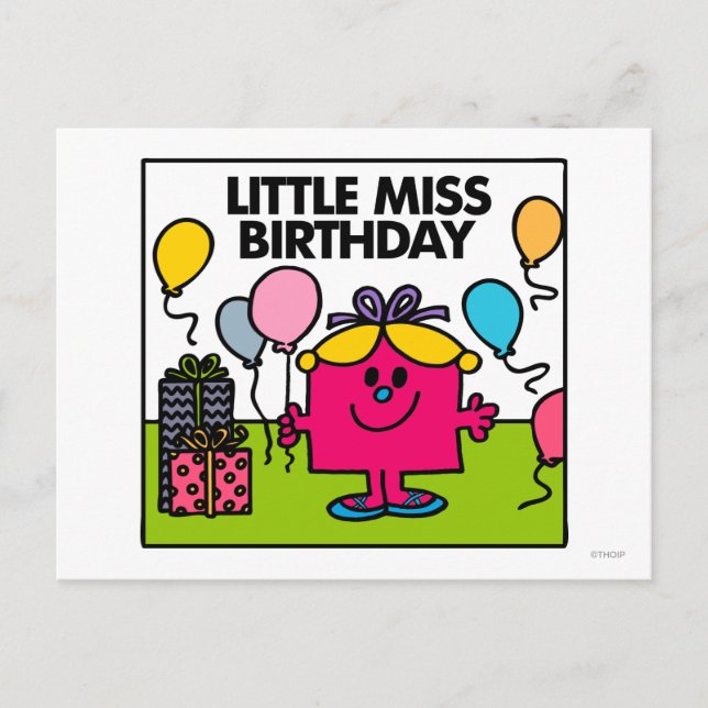 Carte Postale Anniversaire de la petite Miss | Présentations et  (Devant)