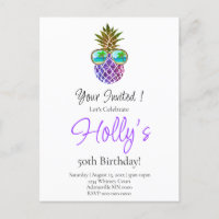 Anniversaire de l'ananas rose tropicale