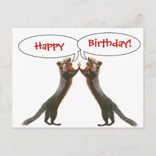 Carte postale Anniversaire de l'écureuil