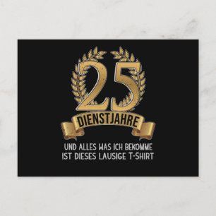 Carte Postale Anniversaire de l'entreprise 25 ans d'employés de