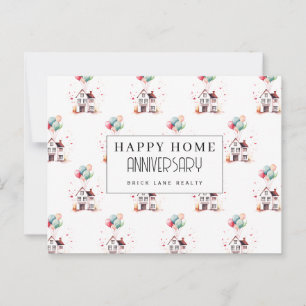 Carte Postale Anniversaire de maison ballons immobilier