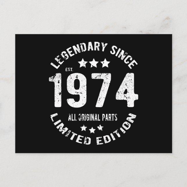 Carte Postale Anniversaire de naissance de 1974 (Devant)
