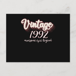 Carte Postale Anniversaire de naissance vintage 1992