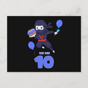 Carte Postale ANNIVERSAIRE DE NINJA 10 10e anniversaire Boy Comi