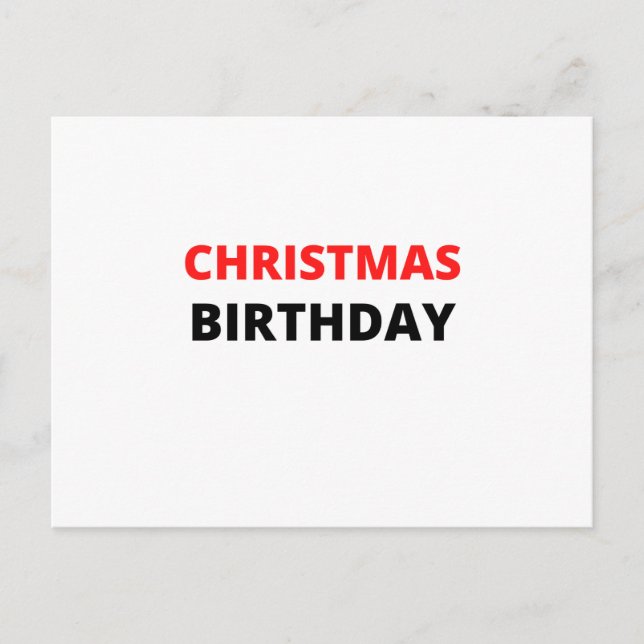 CARTE POSTALE ANNIVERSAIRE DE NOËL (Devant)