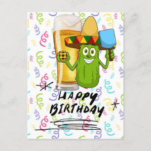 Carte Postale Anniversaire de pickleball pour joueur drôle de pi