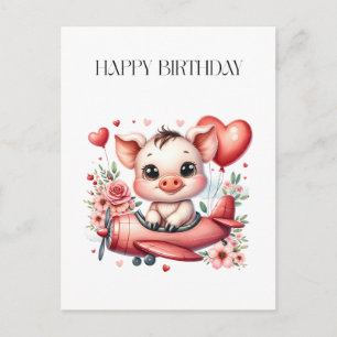 Carte Postale Anniversaire de Pig Pilot