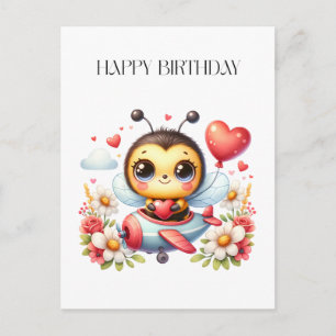Carte Postale Anniversaire de Pilote Abeille