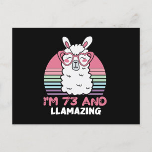 Carte Postale Anniversaire des 73 ans Llamazing Lama 73 ans Cade