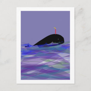 Carte Postale Anniversaire des baleines