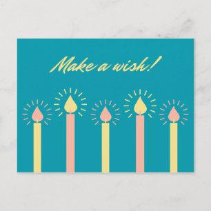 Carte Postale Anniversaire des bougies