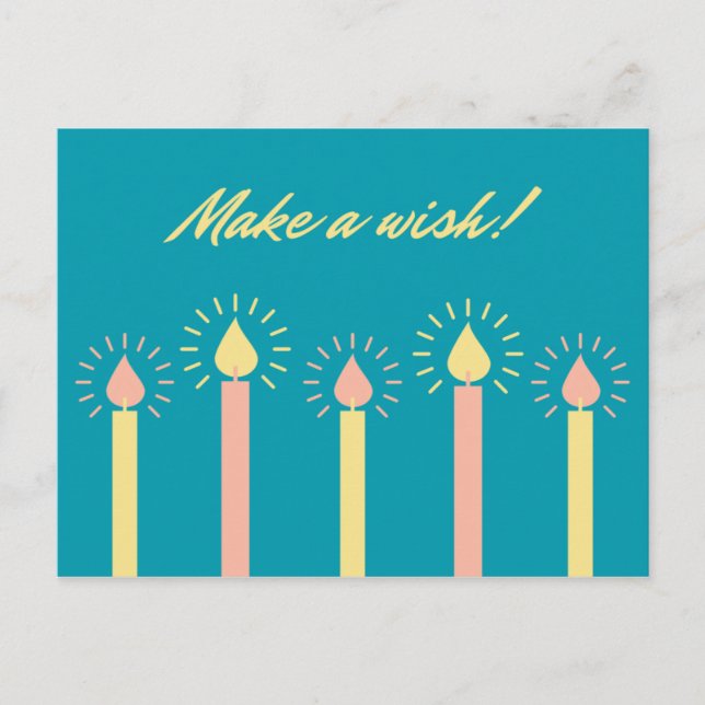 Carte Postale Anniversaire des bougies (Devant)