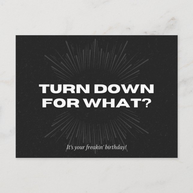 Carte Postale Anniversaire drôle (Devant)