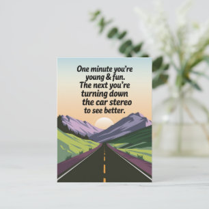 Carte Postale Anniversaire Drôle Devenir Vieux En Baissant La Vo