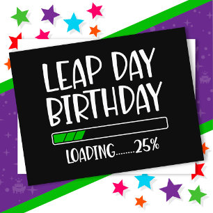 Carte Postale Anniversaire du 29 février Jour Intercalaire 25% C