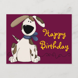 Carte Postale Anniversaire du chien mignon