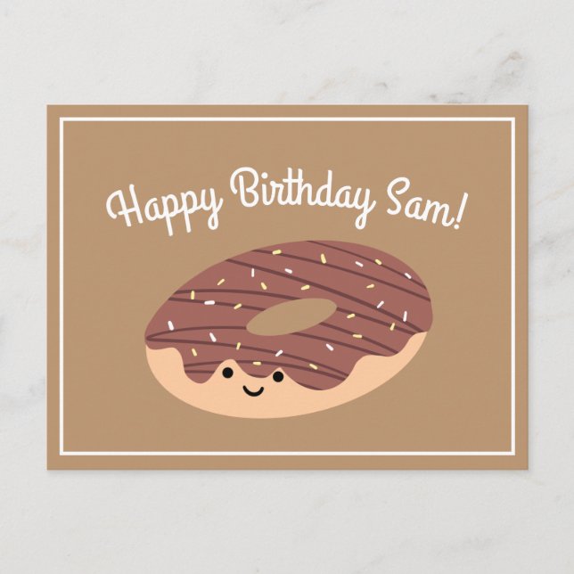 Carte Postale Anniversaire du chocolat Brown (Devant)