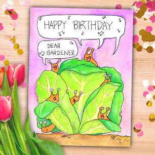 Carte Postale Anniversaire du jardinier par Nicole Janes