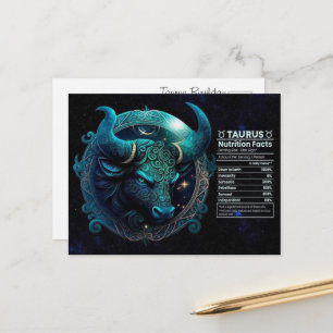 Carte Postale Anniversaire du zodiaque Taureau – Cadeau d'astrol