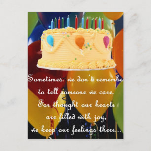 Carte Postale Anniversaire en retard