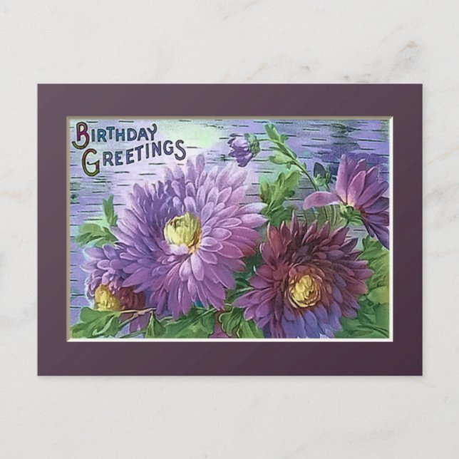 Carte Postale ANNIVERSAIRE FLEURS DE SALUT par SHARON SHARPE (Devant)