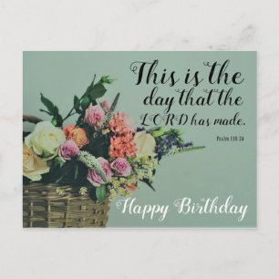Carte Postale Anniversaire floral C'est le jour