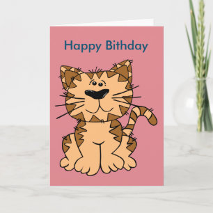 Carte postale Anniversaire Funny Cat