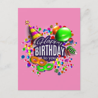 Carte Postale anniversaire heureux