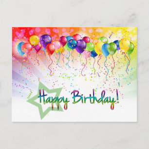 Carte Postale anniversaire heureux