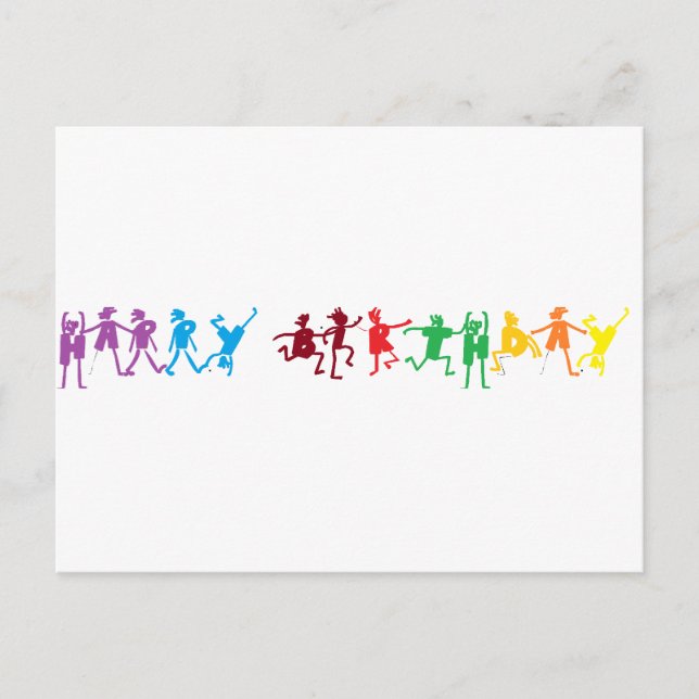 Carte Postale anniversaire heureux (Devant)